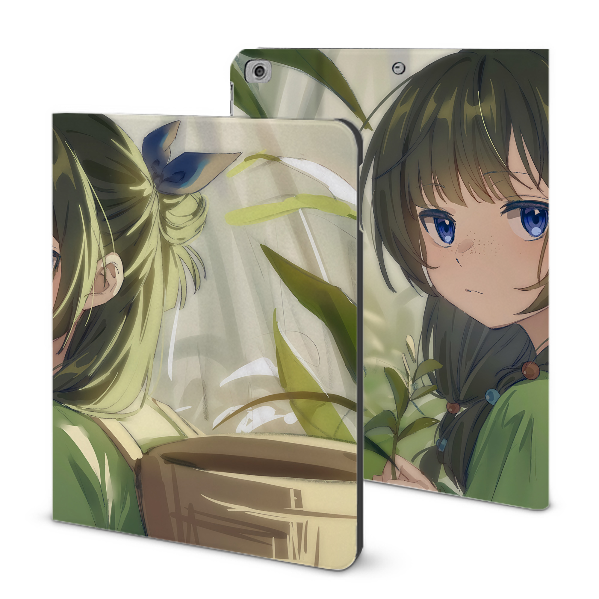 （画像用） 薬屋のひとりごと The Apothecary Diaries IPad ケース ブック型 PUレザー TPU 耐衝撃 軽量 薄型 ペン収納なし 全面保護 IPad 各モデル対応